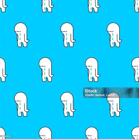 Sadness Pattern Seamless Sadness Background Vector Illustration Stock