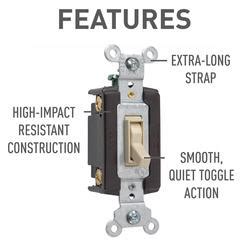 Legrand Pass Seymour Trademaster Way Ivory Toggle Light