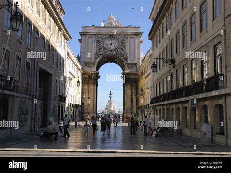 Arco Da Rua Augusta Street Lisbon Costa Lisboa Portugal Iberia Europe