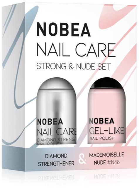 NOBEA Nail Care Strong Nude Set nagų lakų rinkinys notino lt