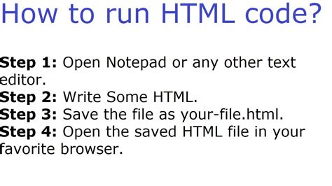 How To Run HTML Code YouTube