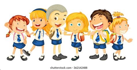 Wearing School Uniform Clipart