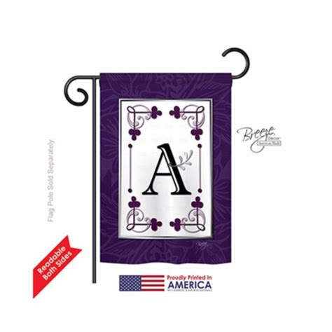 Breeze Decor 80001 Classic A Monogram 2 Sided Impression Garden Flag