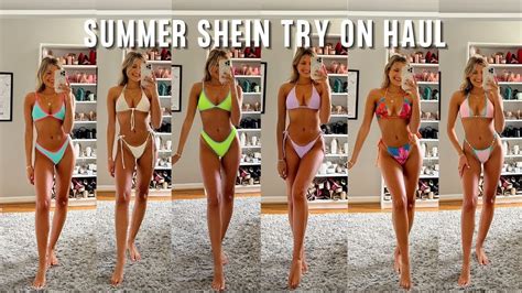 Shein Summer Vacation Try On Haul Bikinis Cover Ups Dresses