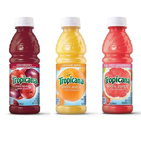 Tropicana 100 Juice 3 Flavor Variety Pack 10 Oz 24 Pack Bottles