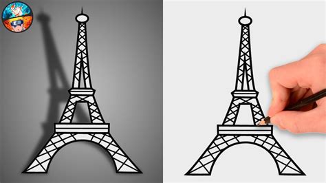 COMO DIBUJAR LA TORRE EIFFEL FÁCIL dibujos dibujar HOW TO DRAW THE