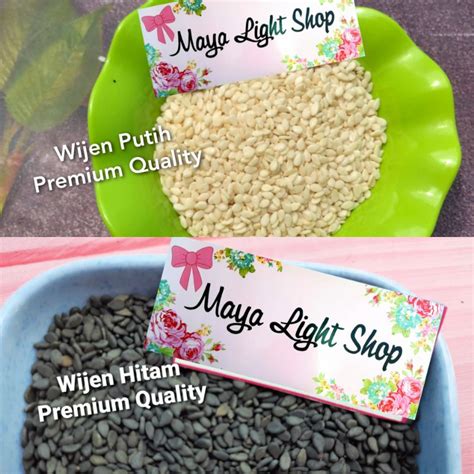 Jual Biji Wijen Putih Wijen Hitam Gr Gr Sesame Seed Organic