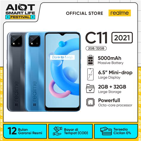 Realme C11 2021 2gb 32gb Original Bergaransi Resmi Realme Indonesia