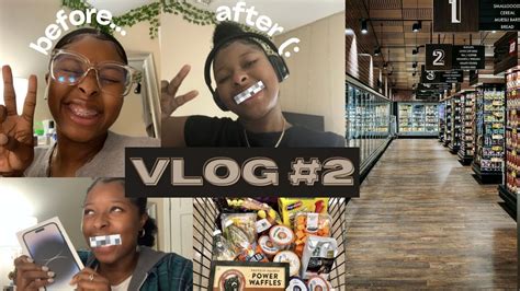 Vlog Getting My Braces Off New Phone And Grocery Shopping Youtube