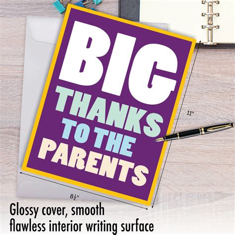 Parents Appreciation: Humorous Thank You Extra Large Paper Card