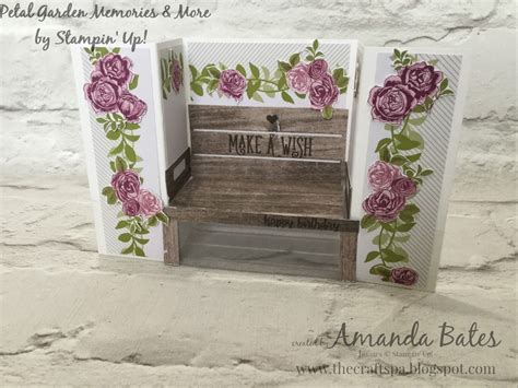 Petal Garden Memories More With Wood Crate Bench U Fold Card By