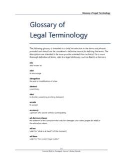 Glossary Of Legal Terminology Glossary Of Legal Terminology Pdf PDF4PRO