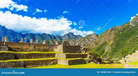 View Of The Ancient City Of Machu Picchu Peru Stock Image Image Of