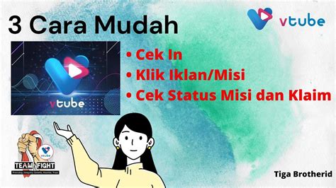 3 STEP Mudah Vtube Versi 3 0 Cek In Nonton Iklan Lihat Misi Dan