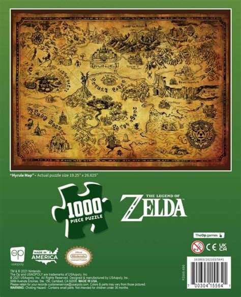 Buy The Legend Of Zelda Hyrule Map 1000 Piece Puzzle And Other