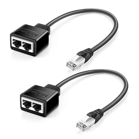 Par Divisores De Cable Lan Rj Adaptador Macho A Hembra Para