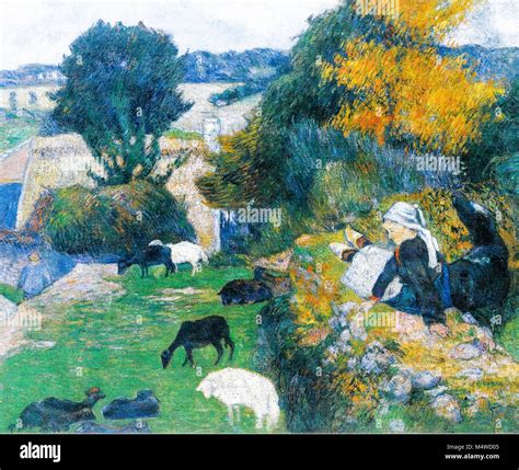 Paul Gauguin La Berg Re Bretonne Stock Photo Alamy