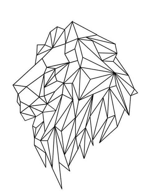 Lion Geometric Drawing at GetDrawings | Free download