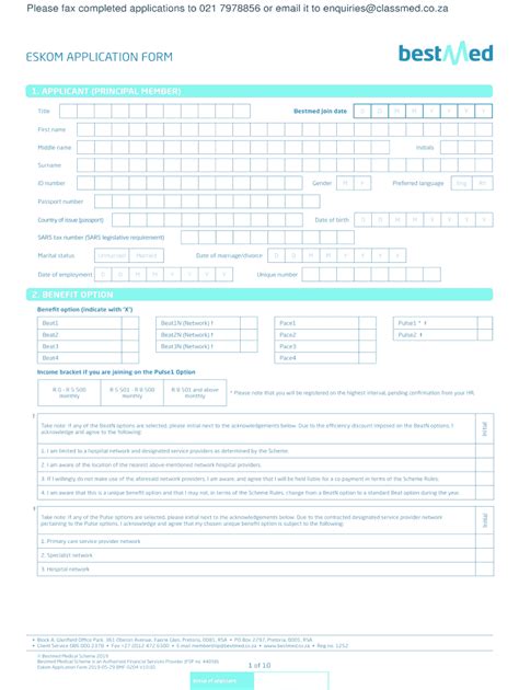 Fillable Online Eskom Application Form Fax Email Print Pdffiller