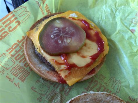 This Big Ass Pickle On My Mcdonalds Cheeseburger Rabsoluteunits