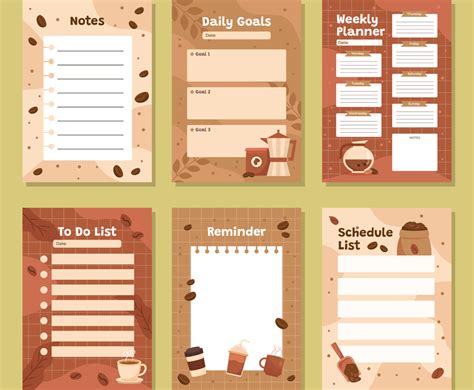 Coffee Journal Template Vector Art & Graphics | freevector.com