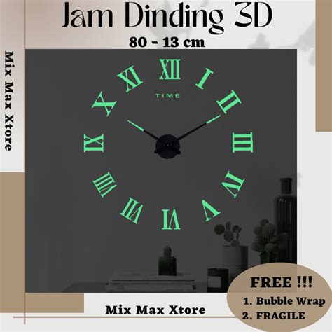 Jual Jam Dinding Besar DIY Giant Wall Clock 80 130cm DIY 106 Jam