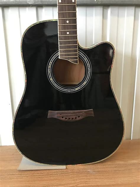 Black Spruce Top Acoustic Guitar Body With Maple Neck Reverb