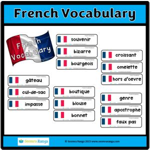 French Vocabulary | Seomra Ranga