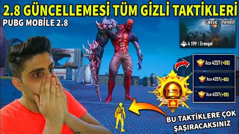 2 8 GÜNCELLEMESİ GİZLİ TAKTİKLERİ VE YERLERİ PUBG Mobile Rank Kasma