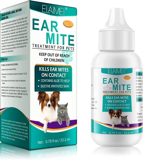 NIFEISHI Ear Mite Treatment for Dogs and Cats, Ear Yeast Infection