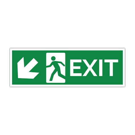 Indicator Salvare I Prim Ajutor Exit Stanga Jos Stickermania