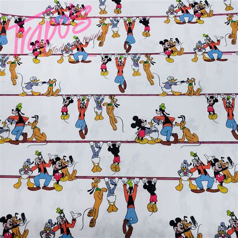 Tela Disney Mickey Mouse Cia Trapo S Telas Y Tejidos