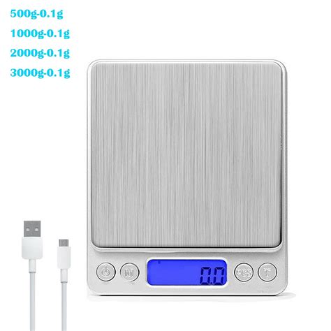 USB lcd Цифровые весы мини карманные из нержавеющей стали прецизионные ...