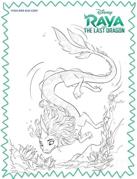 Raya And The Last Dragon Coloring Sheets