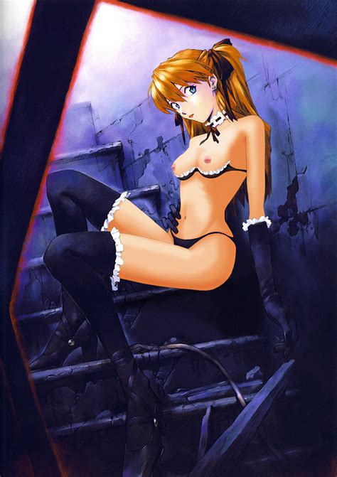 Rule Asuka Langley Sohryu Bra Breasts Cupless Bra Gothic High Resolution Lingerie Neon