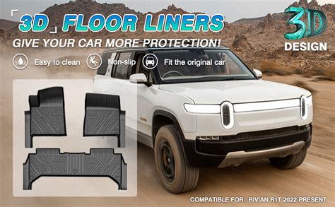 Amazon T TGBROS Floor Mats Custom Fit For 2022 2023 2024 Rivian