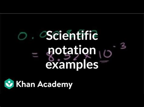 Scientific Notation Examples ( Video ) | Chemistry | CK-12 Foundation