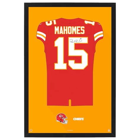 Patrick Mahomes Ii Chiefs Custom Framed Jersey Art Print Pristine Auction