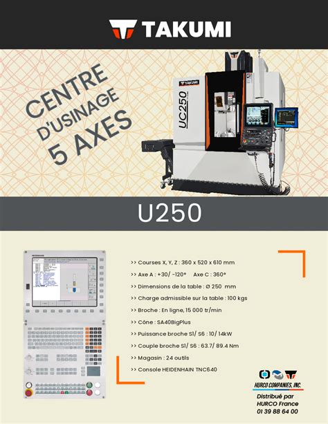 Centre d usinage 5 axes simultanés CNC UC250x