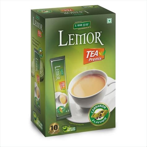 Lemor Cardamom Instant Tea Premix Single Serving Sachets Powdered