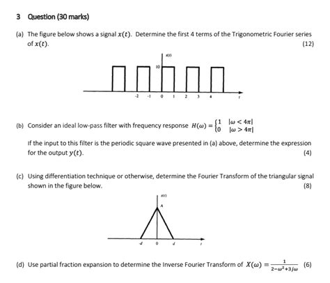 Solved 3question30 Marks A The Figure Below Shows A Signal T