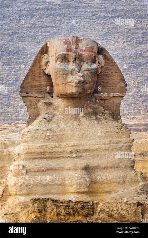 Front view of The Great Sphinx of Giza, Cairo, Egypt Stock Photo - Alamy