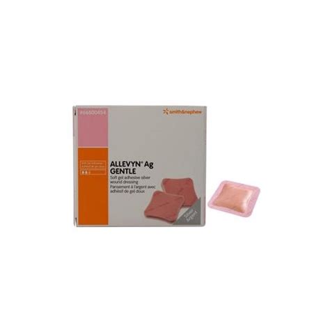 Smith Nephew Allevyn Ag Gentle Border Silicone Gel Adhesive Silver