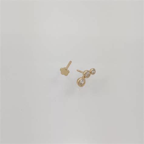 Zarcillo Unitario Piercing C Bisel C Zircon Screwback Abridores