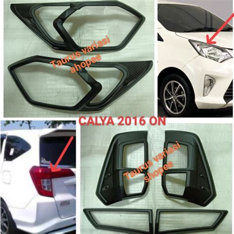 Jual Paket Garnis Cover Lampu Depan Belakang Mobil Calya Sigra