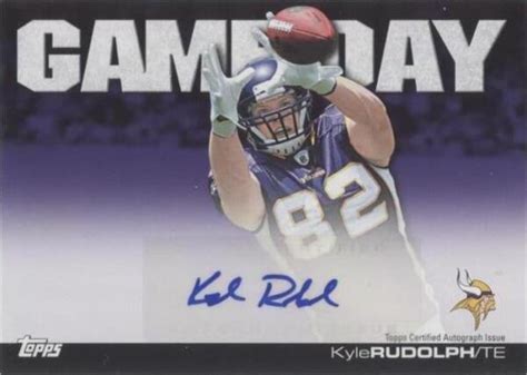 Topps Game Day Autographs Gda Kr Kyle Rudolph Au Rc For Sale