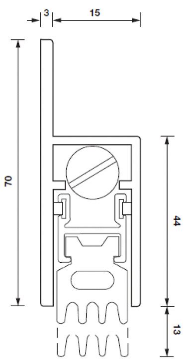 Raven Door Seal RP38Si Automatic Door Bottom Seal in the Häfele