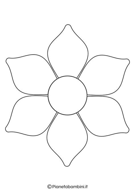 81 Sagome Di Fiori Da Stampare E Ritagliare Flower Pattern Drawing