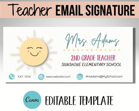 Teacher Email Signature Template