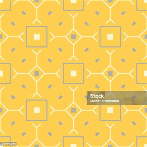 기하학적 완벽 한 패턴입니다 노란 회색 및 흰색 배경색 0명에 대한 스톡 벡터 아트 및 기타 이미지 0명 기하 도형 노랑